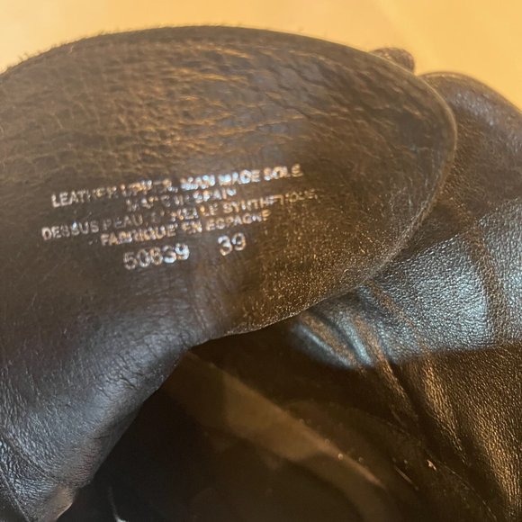 Black Leather Helia Booties - Made in Spain - Picture 6 of 6